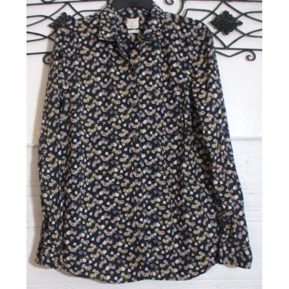 Gap Women's Top Size L Tall Long Sleeve Multicolored Floral